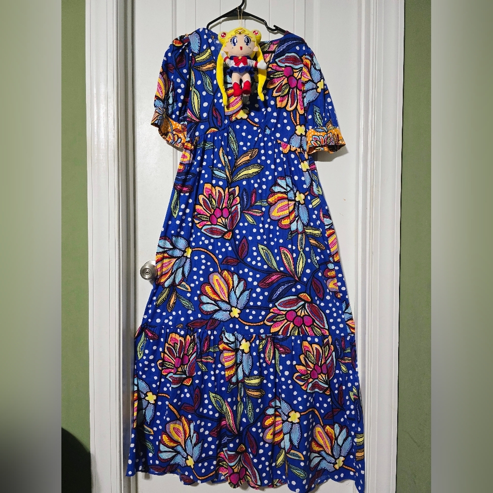 Floral Caribbean Inspired Maxi Dress